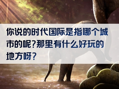 你说的时代国际是指哪个城市的呢？那里有什么好玩的地方呀？