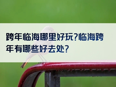 跨年临海哪里好玩？临海跨年有哪些好去处？