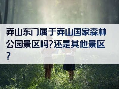 莽山东门属于莽山国家森林公园景区吗？还是其他景区？