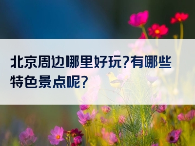 北京周边哪里好玩？有哪些特色景点呢？