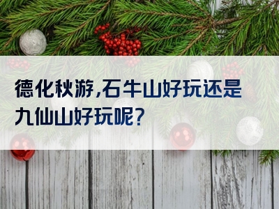德化秋游，石牛山好玩还是九仙山好玩呢？