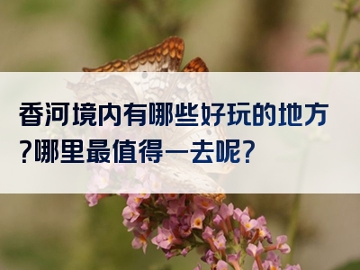 香河境内有哪些好玩的地方？哪里最值得一去呢？