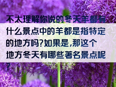 不太理解你说的冬天羊都有什么景点中的羊都是指特定的地方吗？如果是，那这个地方冬天有哪些著名景点呢？