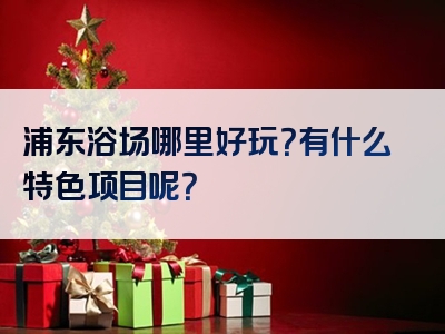 浦东浴场哪里好玩？有什么特色项目呢？