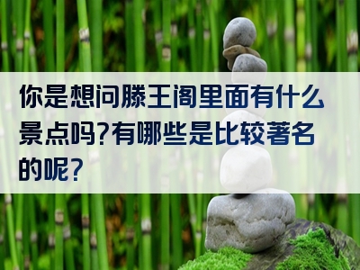 你是想问滕王阁里面有什么景点吗？有哪些是比较著名的呢？