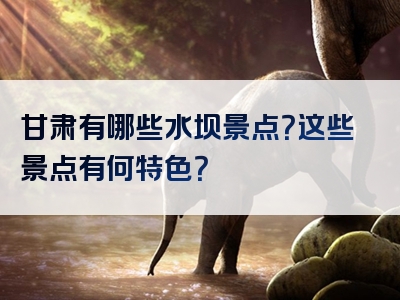 甘肃有哪些水坝景点？这些景点有何特色？