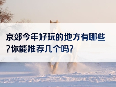 京郊今年好玩的地方有哪些？你能推荐几个吗？