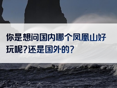 你是想问国内哪个凤凰山好玩呢？还是国外的？