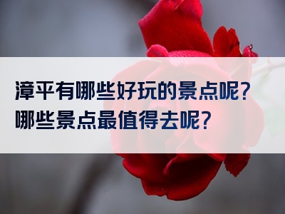 漳平有哪些好玩的景点呢？哪些景点最值得去呢？