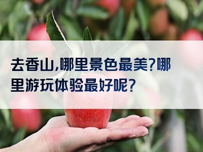 去香山，哪里景色最美？哪里游玩体验最好呢？