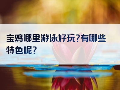 宝鸡哪里游泳好玩？有哪些特色呢？
