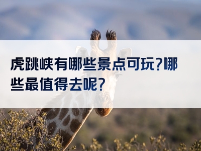 虎跳峡有哪些景点可玩？哪些最值得去呢？