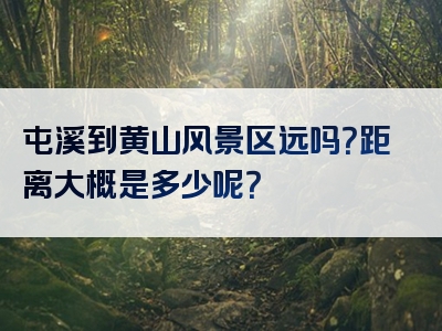 屯溪到黄山风景区远吗？距离大概是多少呢？