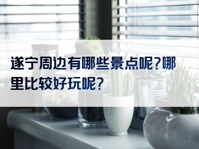 遂宁周边有哪些景点呢？哪里比较好玩呢？