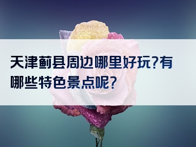 天津蓟县周边哪里好玩？有哪些特色景点呢？