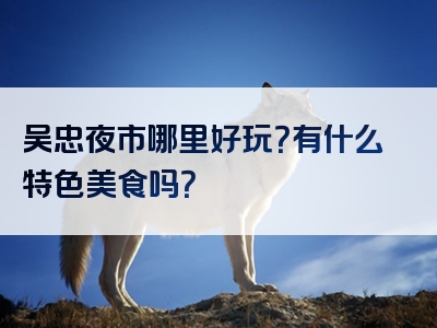吴忠夜市哪里好玩？有什么特色美食吗？