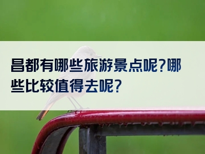 昌都有哪些旅游景点呢？哪些比较值得去呢？