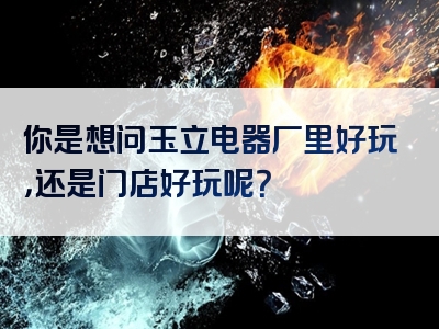 你是想问玉立电器厂里好玩，还是门店好玩呢？