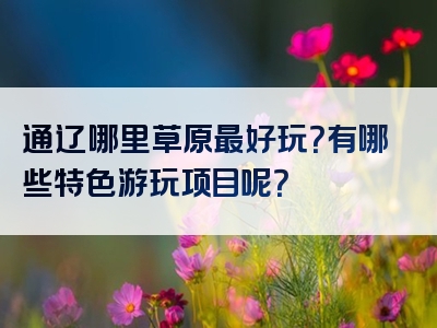 通辽哪里草原最好玩？有哪些特色游玩项目呢？