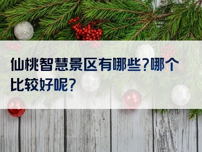 仙桃智慧景区有哪些？哪个比较好呢？