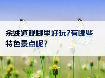 余姚道观哪里好玩？有哪些特色景点呢？