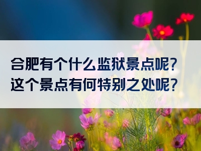 合肥有个什么监狱景点呢？这个景点有何特别之处呢？