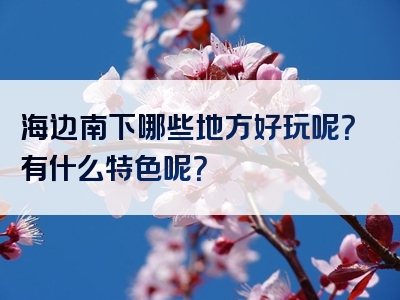 海边南下哪些地方好玩呢？有什么特色呢？