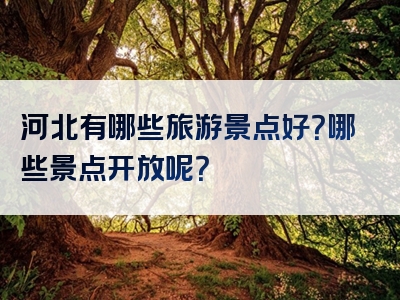 河北有哪些旅游景点好？哪些景点开放呢？