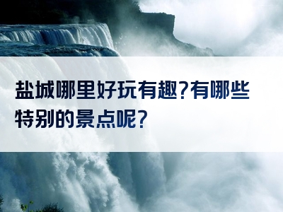 盐城哪里好玩有趣？有哪些特别的景点呢？