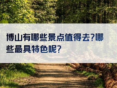 博山有哪些景点值得去？哪些最具特色呢？