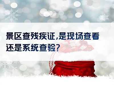 景区查残疾证，是现场查看还是系统查验？