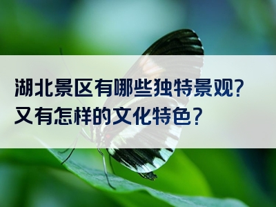 湖北景区有哪些独特景观？又有怎样的文化特色？