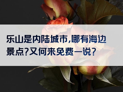 乐山是内陆城市，哪有海边景点？又何来免费一说？
