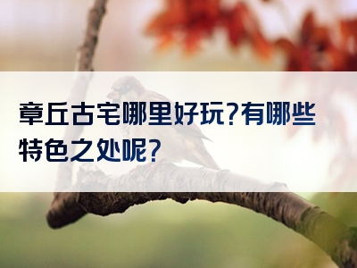 章丘古宅哪里好玩？有哪些特色之处呢？