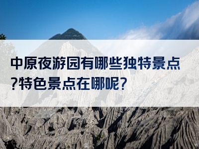 中原夜游园有哪些独特景点？特色景点在哪呢？