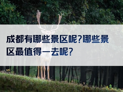 成都有哪些景区呢？哪些景区最值得一去呢？