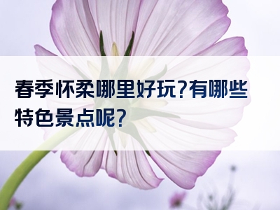 春季怀柔哪里好玩？有哪些特色景点呢？
