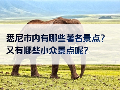 悉尼市内有哪些著名景点？又有哪些小众景点呢？