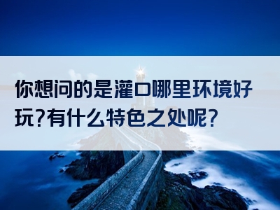 你想问的是灌口哪里环境好玩？有什么特色之处呢？
