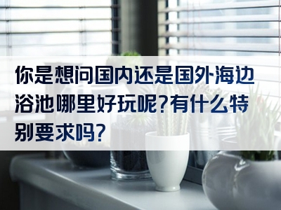 你是想问国内还是国外海边浴池哪里好玩呢？有什么特别要求吗？