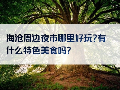 海沧周边夜市哪里好玩？有什么特色美食吗？