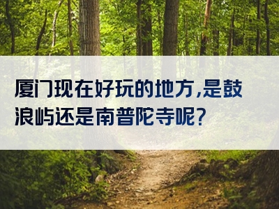 厦门现在好玩的地方，是鼓浪屿还是南普陀寺呢？
