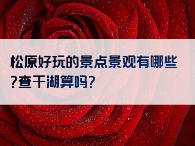 松原好玩的景点景观有哪些？查干湖算吗？