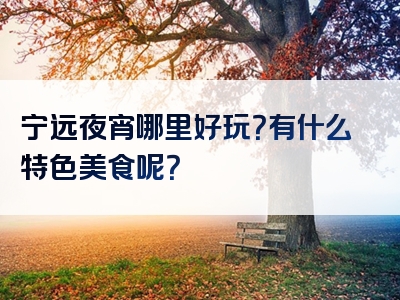 宁远夜宵哪里好玩？有什么特色美食呢？