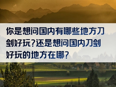 你是想问国内有哪些地方刀剑好玩？还是想问国内刀剑好玩的地方在哪？