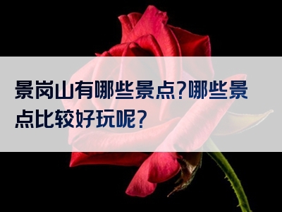 景岗山有哪些景点？哪些景点比较好玩呢？