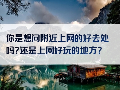 你是想问附近上网的好去处吗？还是上网好玩的地方？
