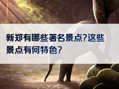 新郑有哪些著名景点？这些景点有何特色？