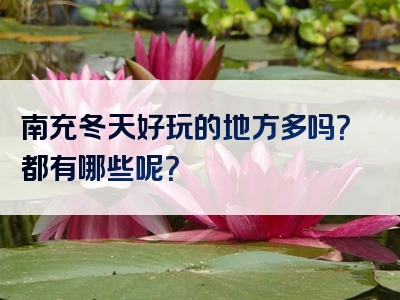 南充冬天好玩的地方多吗？都有哪些呢？