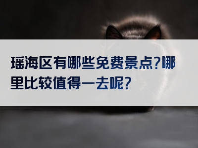瑶海区有哪些免费景点？哪里比较值得一去呢？